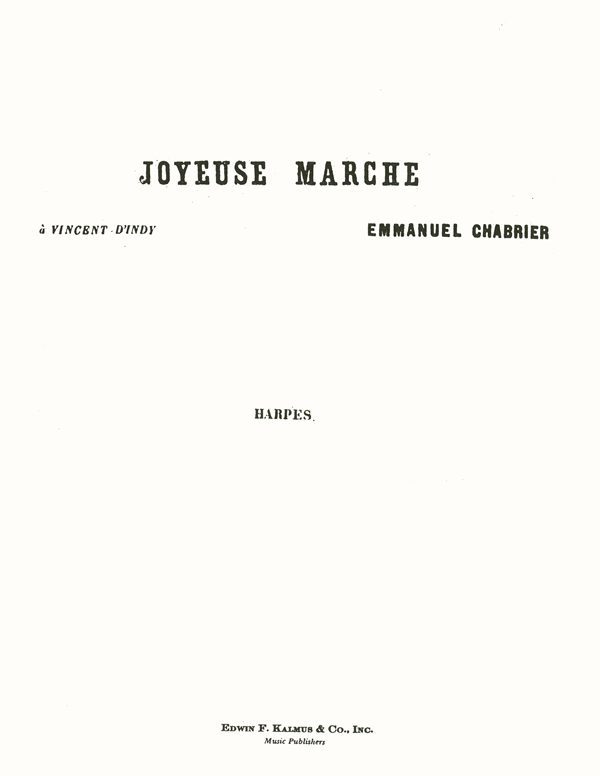 Joyeuse Marche (harp part)