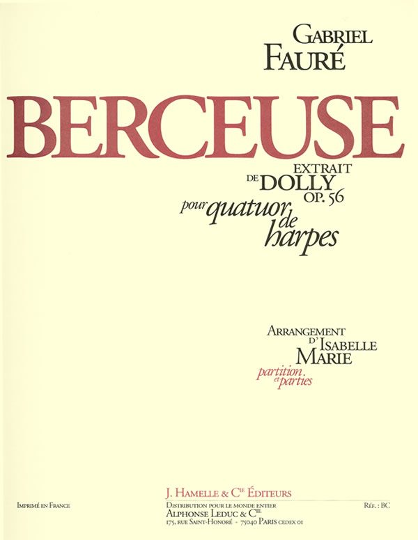 Berceuse from Dolly Suite (4 harps)