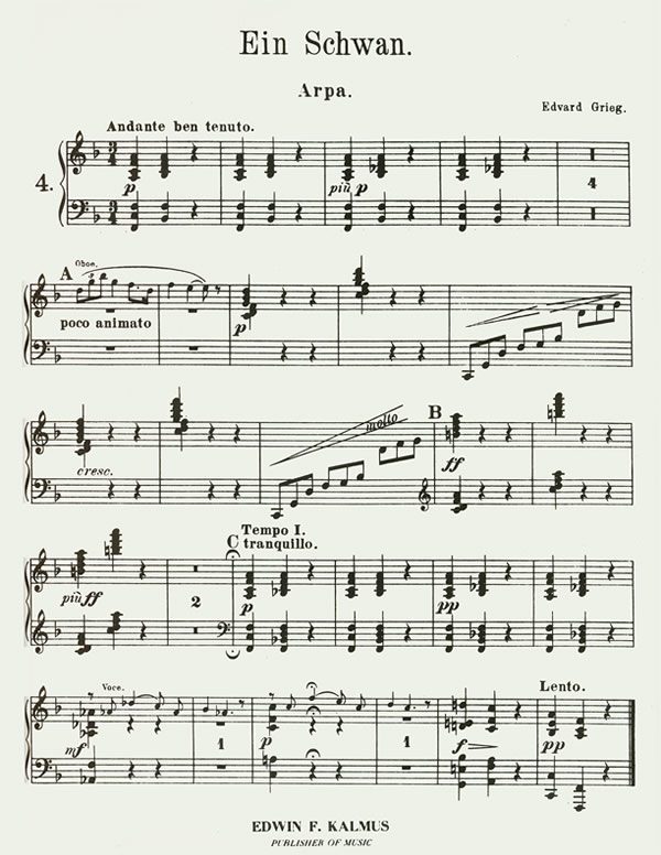 Ein Schwan (harp part)