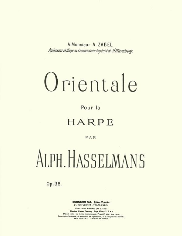 Orientale Pour la Harpe Op. 38