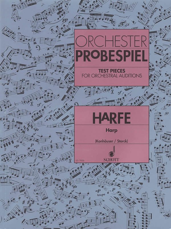 Harp Sheet Music Test Pieces for Orchestral Auditions by KONHAUSER, R