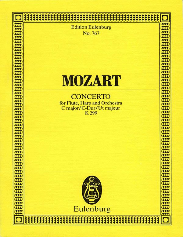 Harp Sheet Music Concerto in C Major KV 299 for Flute & Harp (Mini