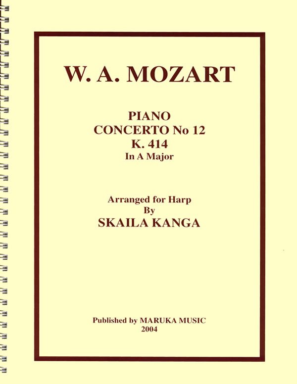 Harp Sheet Music: Piano Concerto No.12, K. 414, in A Major by