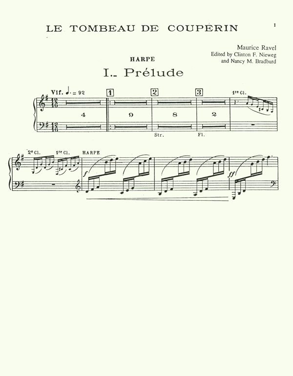 Le Tombeau de Couperin (harp part)