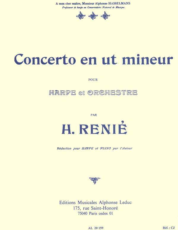 Concerto in C Minor for Harp and Orchestra (piano reduction)
