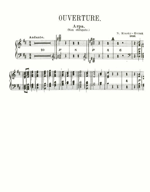 Overture-Russian Themes Op. 28 (harp part)