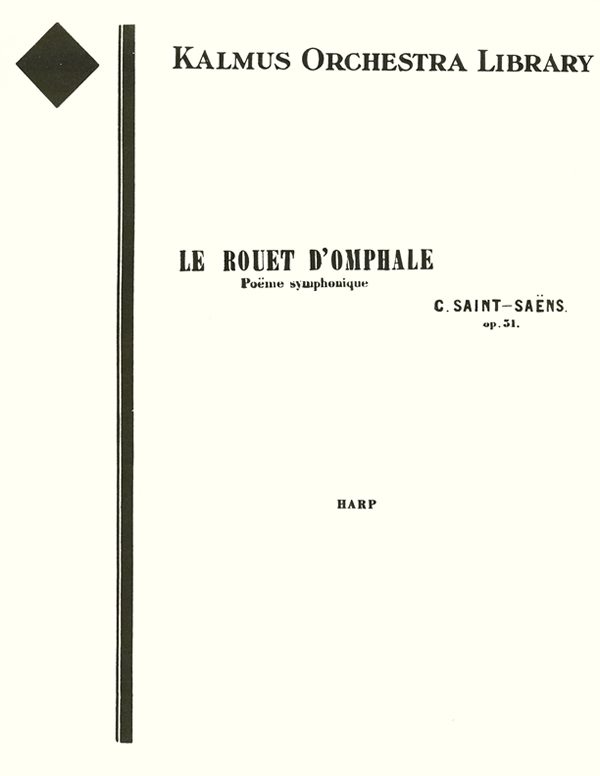 Harp Sheet Music Omphales Spinning Wheel (harp part) by SAINTSAENS, C.