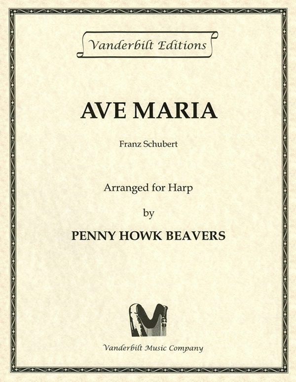 Harp Sheet Music Ave Maria by SCHUBERT, F./BEAVERS