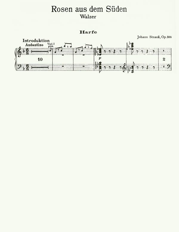Roses from the South (harp part)