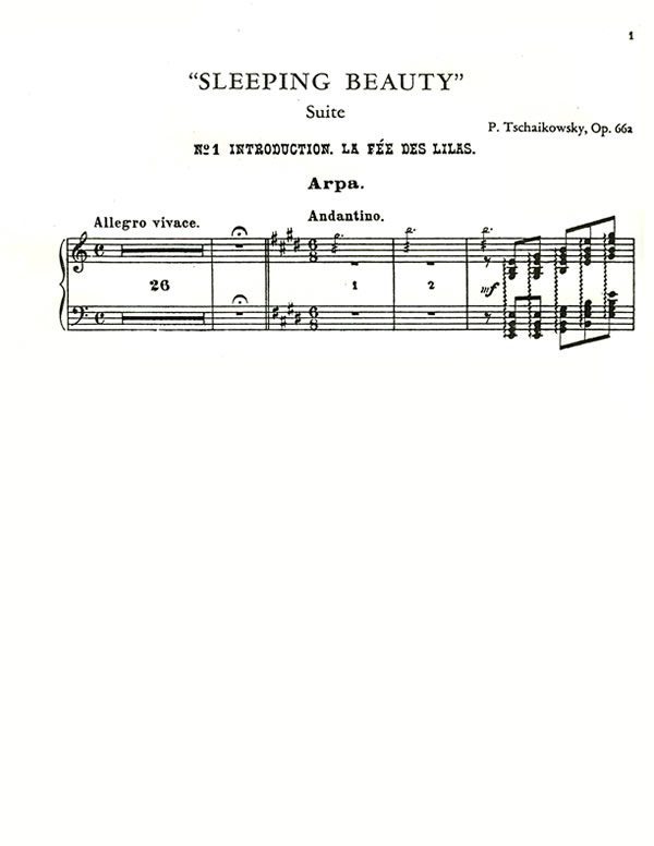 Sleeping Beauty, Op. 66A (Kalmus) (harp part)