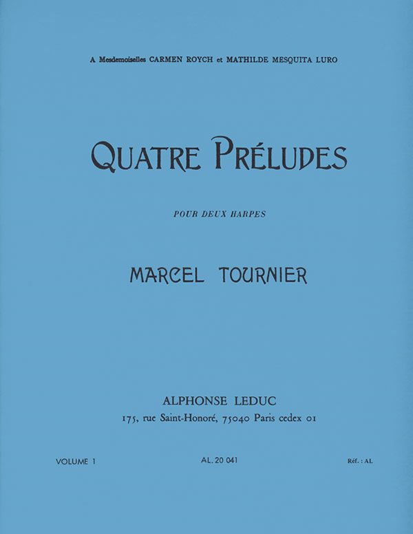 Quatre Préludes, Op. 16 Nos. 1-2 (2 harps)