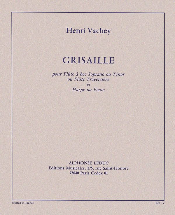 Grisaille (recorder or flute and harp)