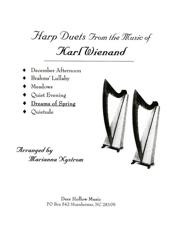 Harp Sheet Music Dreams of Spring (2 harps) by WIENAND, K./NYSTROM