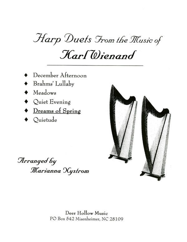 Harp Sheet Music Dreams of Spring (2 harps) by WIENAND, K./NYSTROM