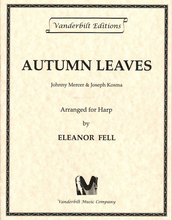 Harp Sheet Music Autumn Leaves by KOSMA, J./MERCER, J./FELL