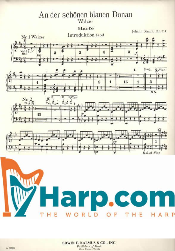 The Blue Danube Waltz (harp part)