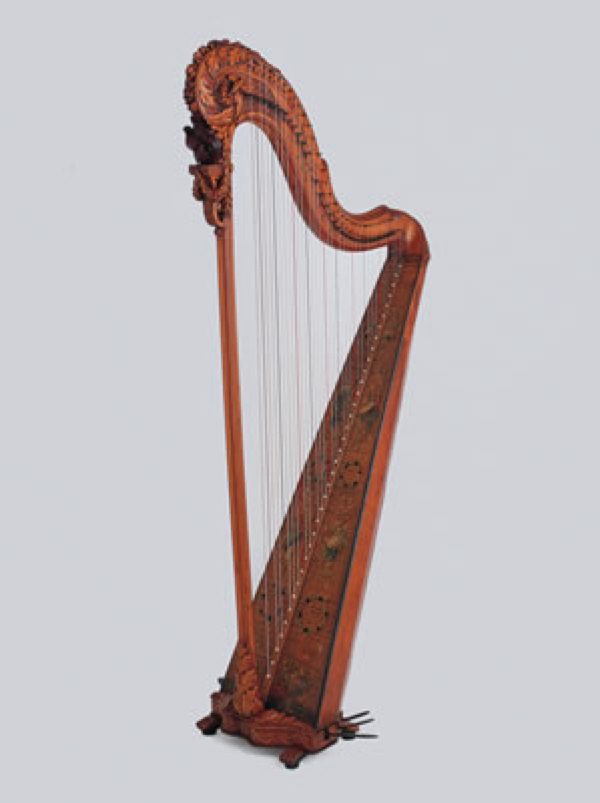 Who invented harps?