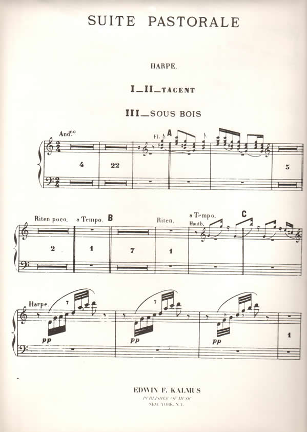 Suite Pastorale (harp part)