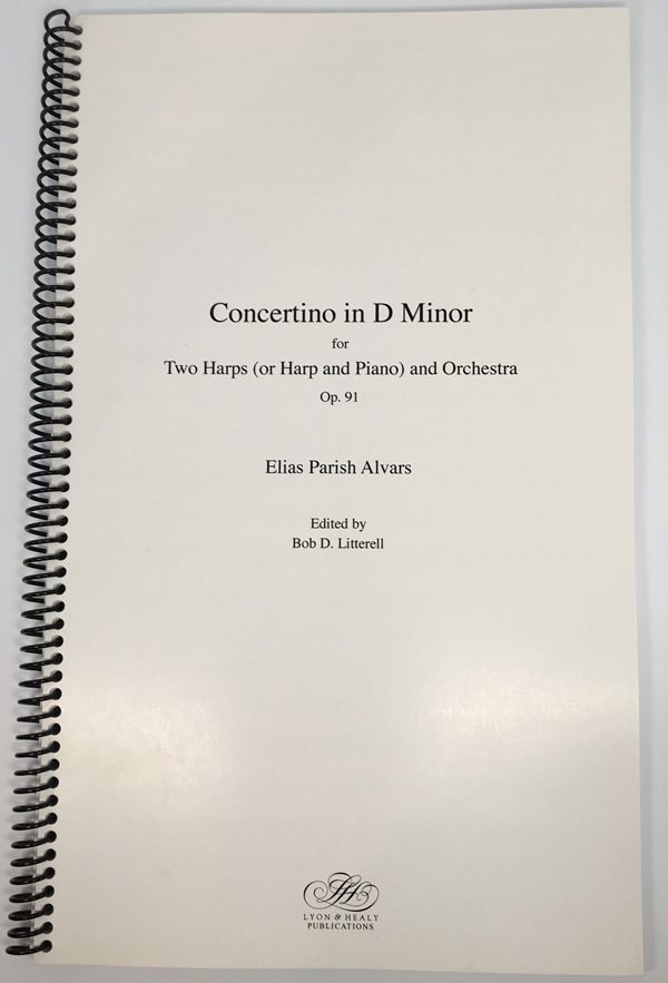 Concertino in D Minor for Two Harps, Op. 91 (Orch. Score) (LHS)