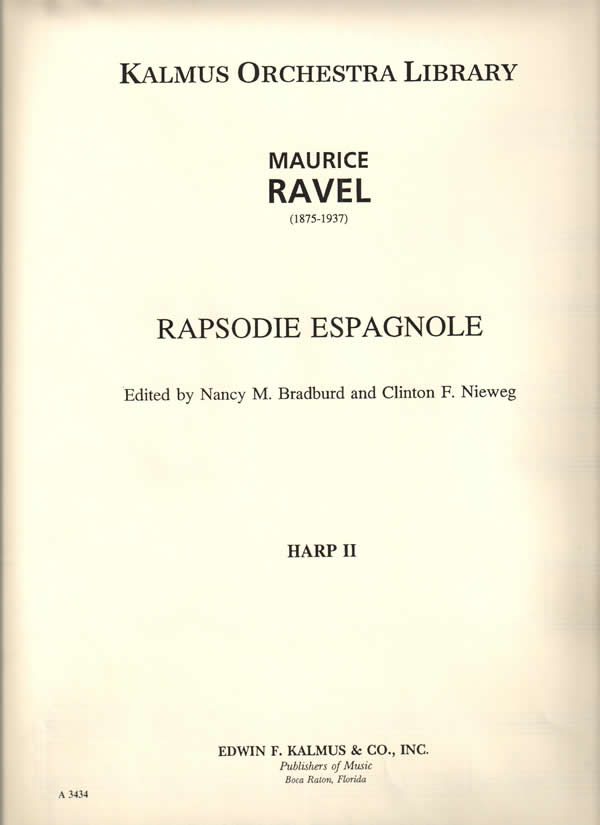 Rapsodie Espagnole (harp 2 part)