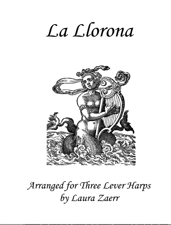 La Llorona - for Three Lever Harps