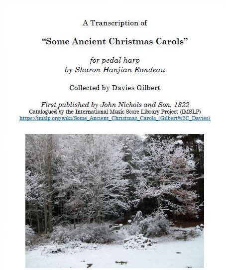A Transcription of &#8220;Some Ancient Christmas Carols&#8221;  &#8211; for Pedal Harp