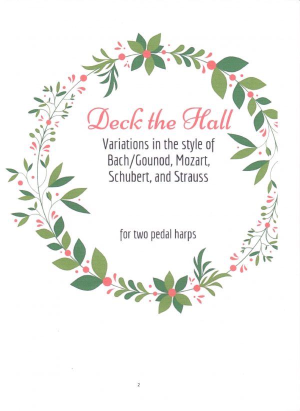 Deck the Hall for Two Pedal Harps