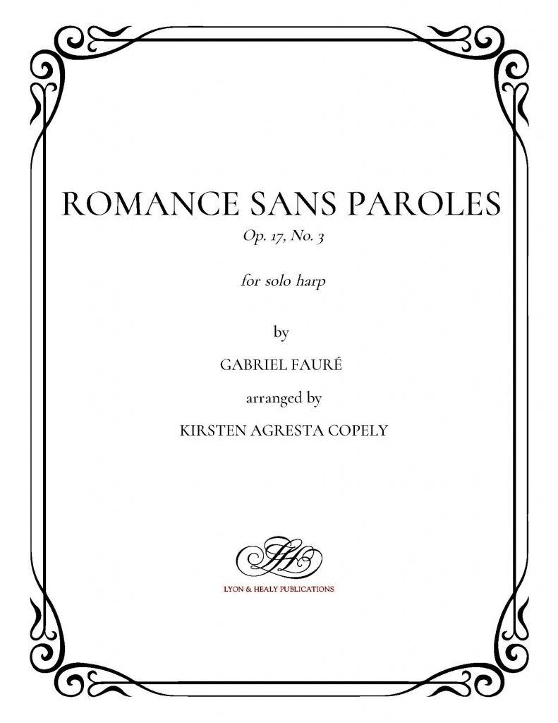Romance Sans Paroles, Op. 17, No. 3 for Solo Harp (LHS)