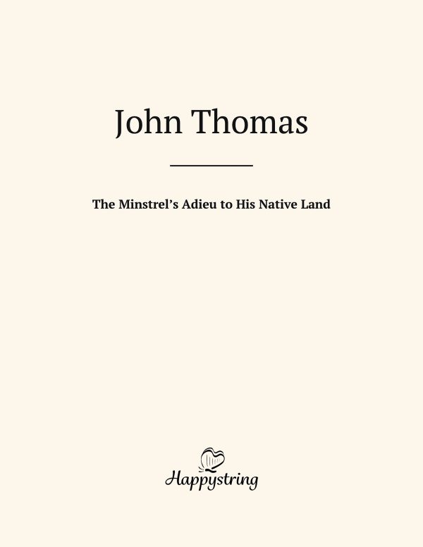 The Minstrel's Adieu to His Native Land