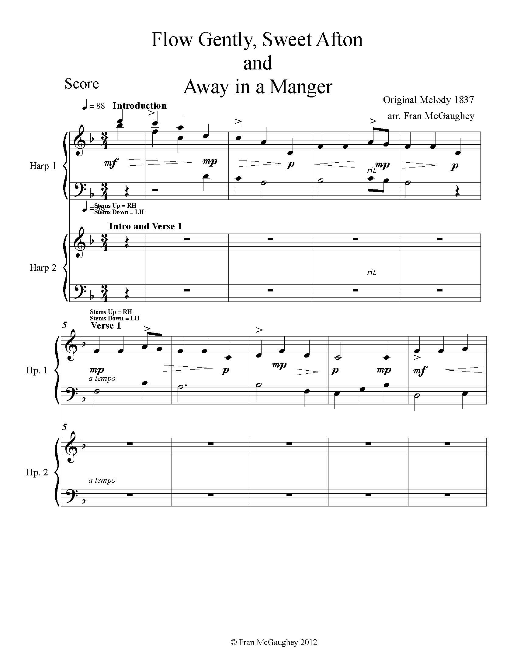 Flow Gently Sweet Afton/Away in a Manger