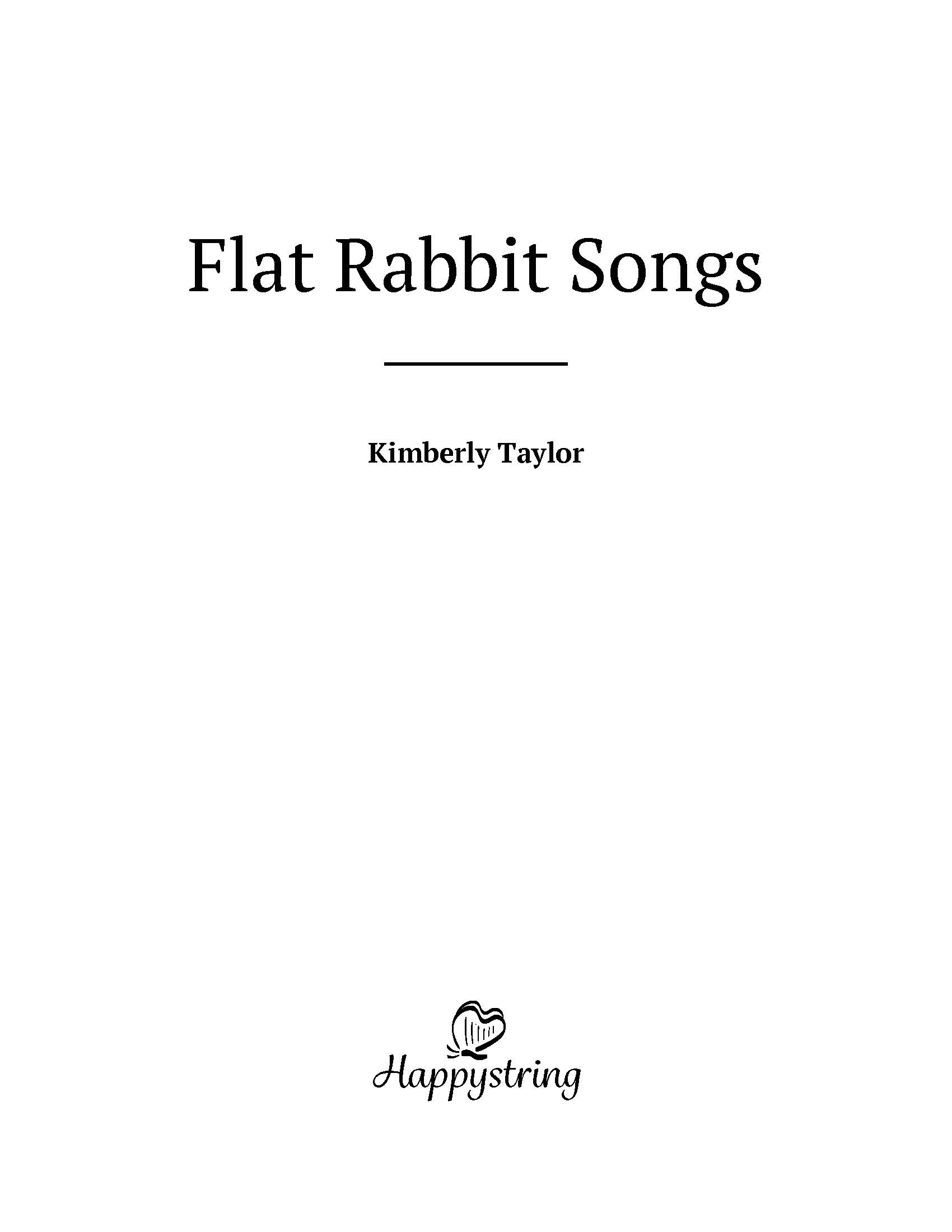 Flat Rabbit Songs Harp