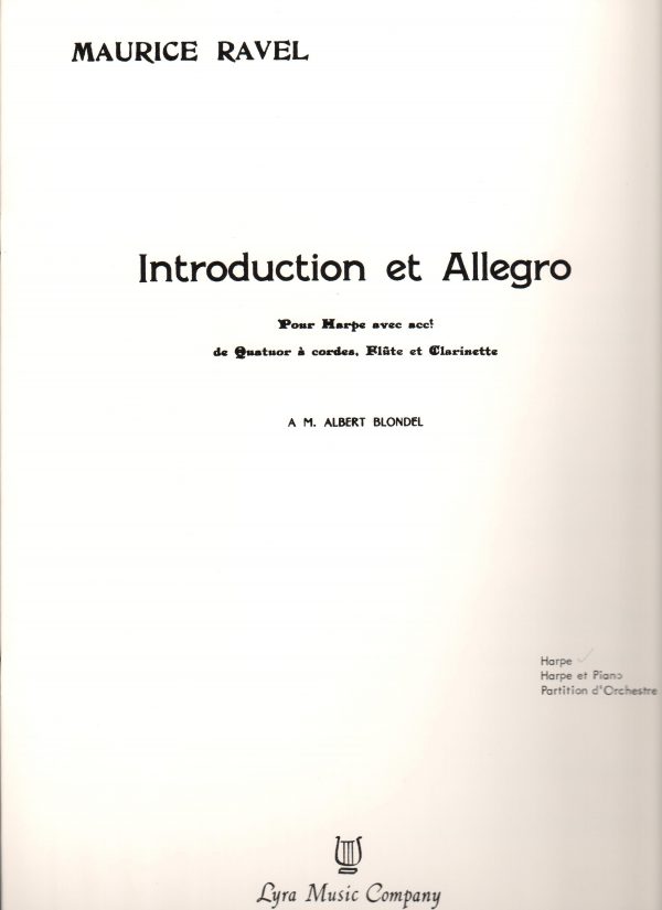 Introduction et Allegro  - Harp Solo