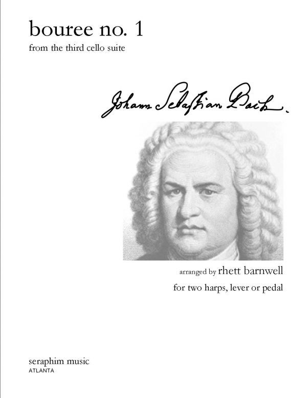 Bouree from Cello Suite No. 3 for Two Harps