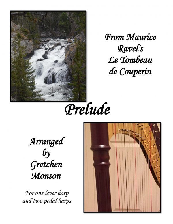 Prelude from Le Tombeau de Couperin for two pedal harps and one lever harp