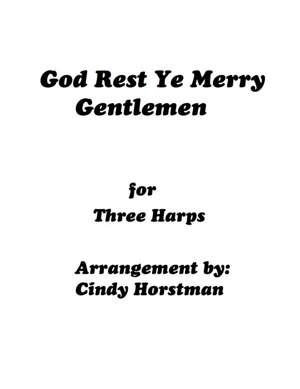 God Rest Ye Merry Gentlemen for Three Harps