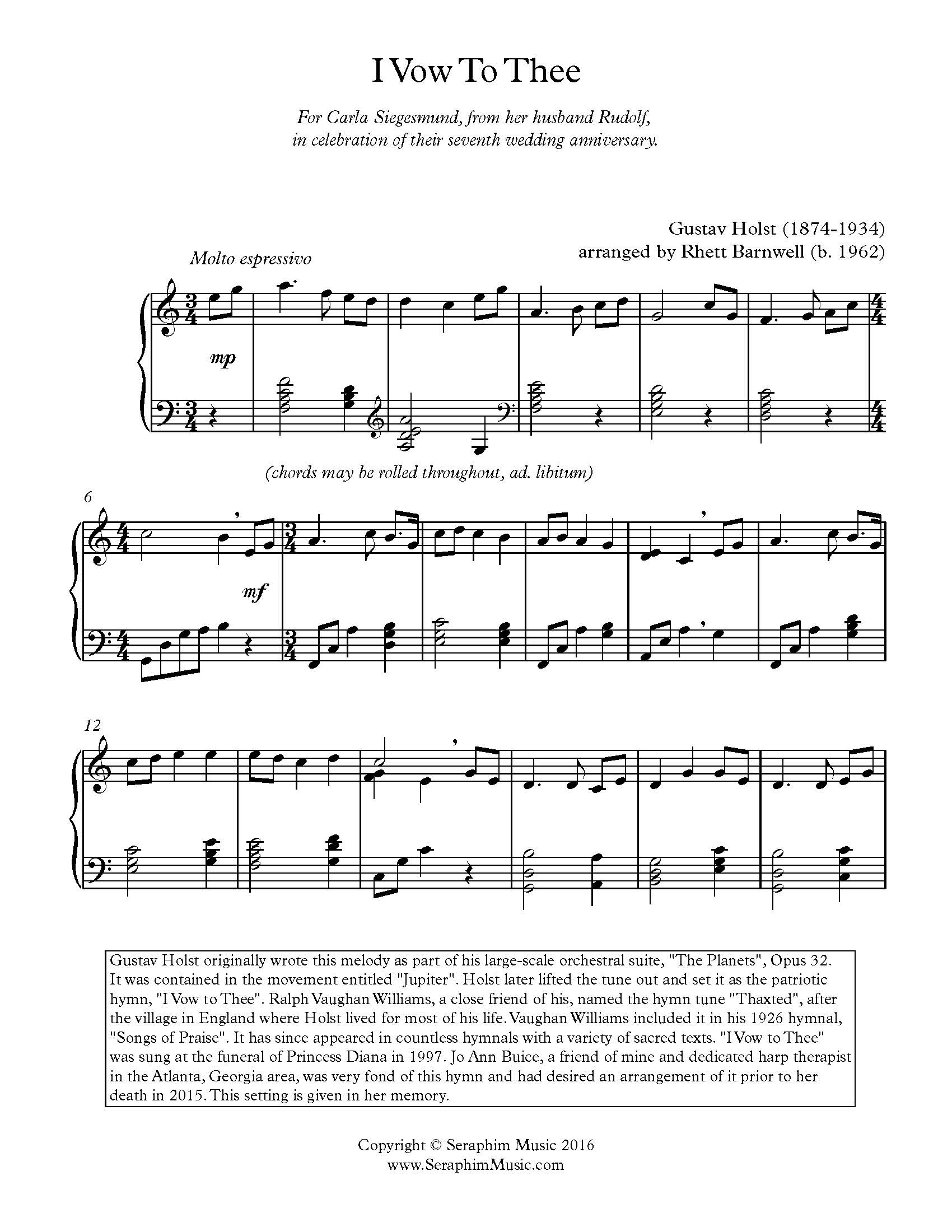 I Vow to Thee for solo harp - Image 2