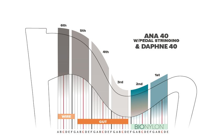 Ana 40 Pedal Stringing