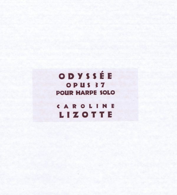 Odyssee, Op. 37 - Pour Harpe Solo
