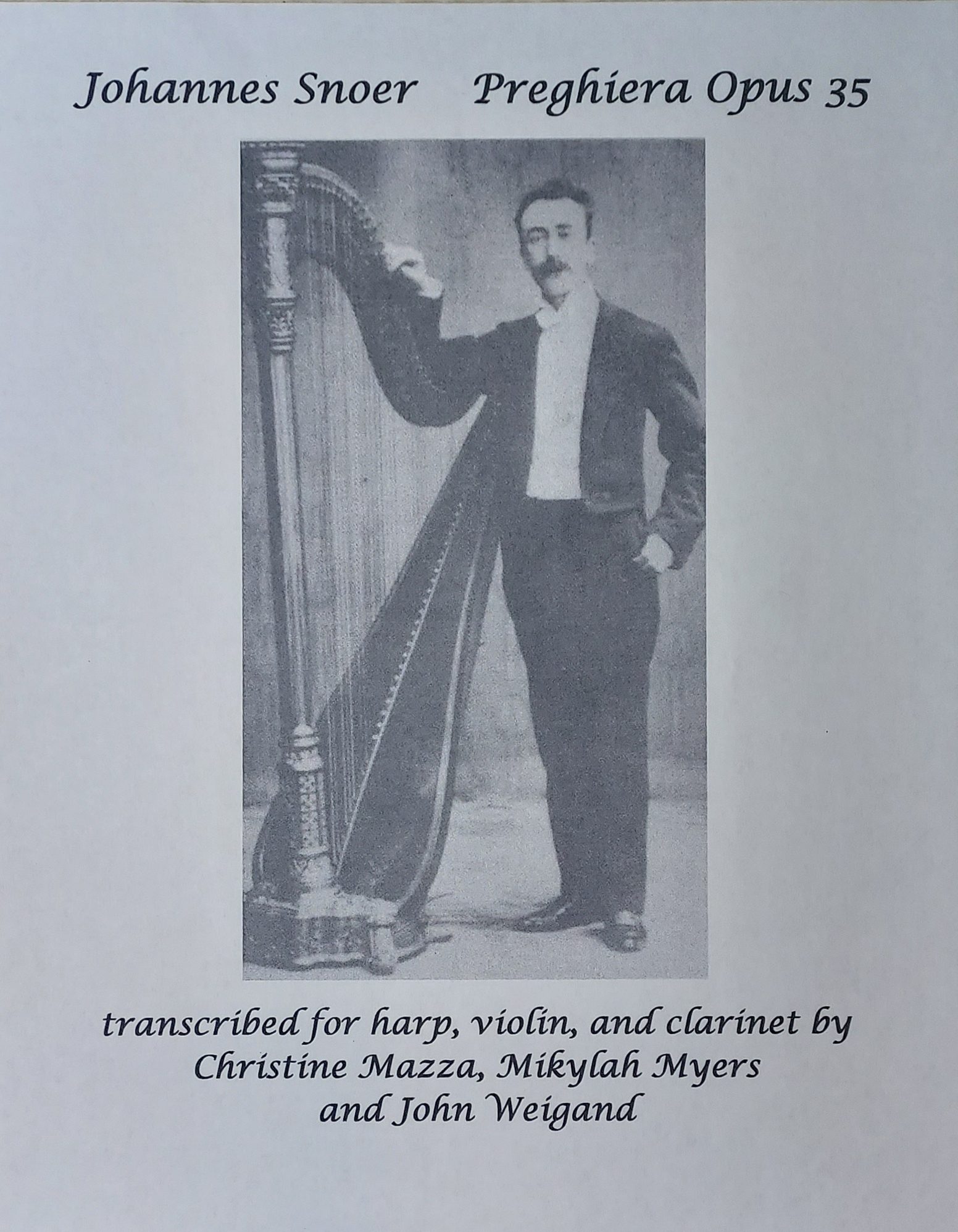 Pregheria, Op. 35 - Harp, Violin, and Clarinet